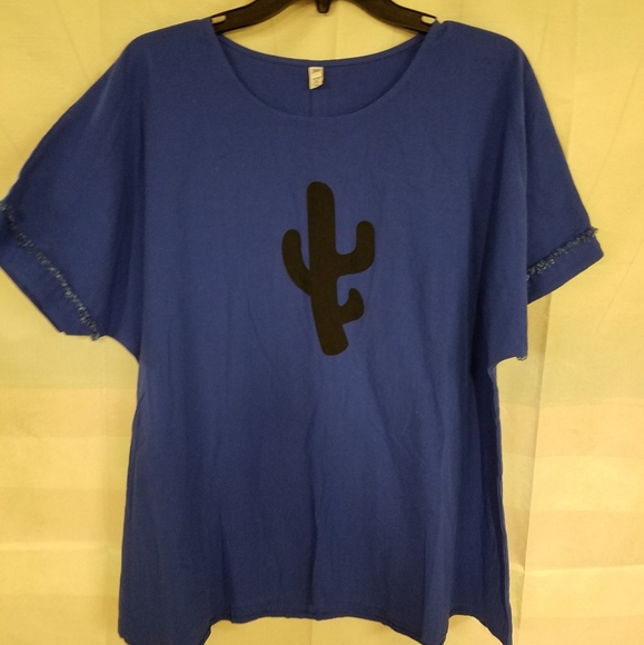 MissLook 3XL Blue w Black Cactus - Picture 1 of 6